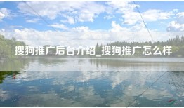 搜狗推广后台介绍_搜狗推广怎么样