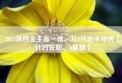 2024蒋四金主客一体、从0开始全程班【针对在职、0基础】