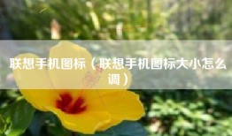 联想手机图标（联想手机图标大小怎么调）