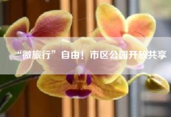 “微旅行”自由！市区公园开放共享
