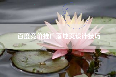 百度竞价推广落地页设计技巧 百度竞价推广落地页设计技巧