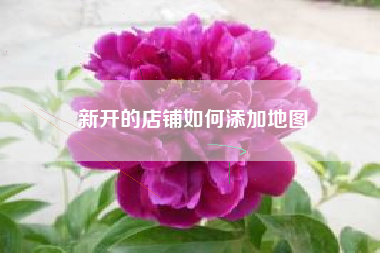 新开的店铺如何添加地图
