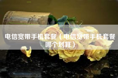 电信宽带手机套餐（电信宽带手机套餐哪个划算）