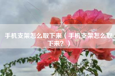 手机支架怎么取下来（手机支架怎么取下来？）