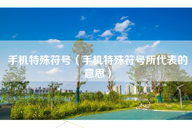 手机特殊符号（手机特殊符号所代表的意思）