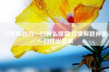 百度解题扫一扫肿么搜题,百度解题神器一扫就出答案